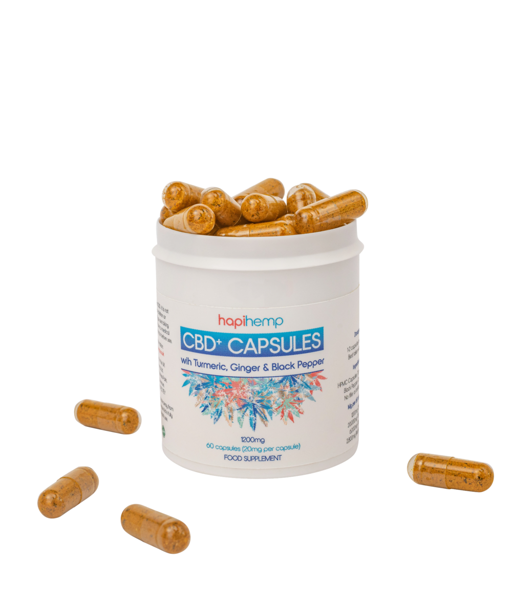 CBD+ Capsules with Turmeric, Ginger & Black Pepper