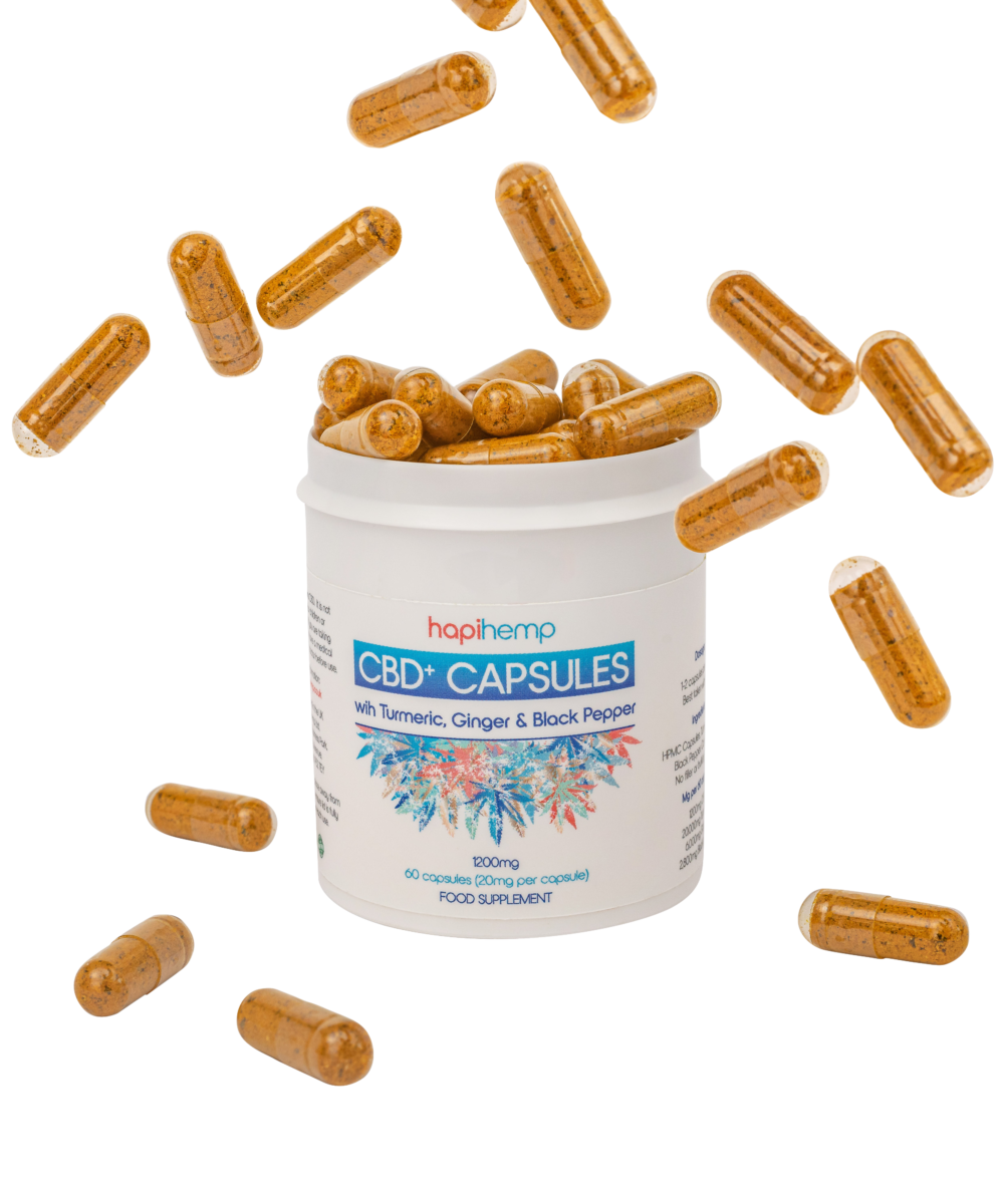 CBD+ Capsules with Turmeric, Ginger & Black Pepper